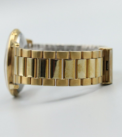 *Exc+5* Vintage SEIKO Seikomatic J14075 Quartz Gold Dial Round Mens Watch