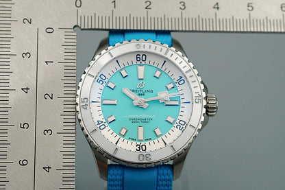 *MINT* BREITLING superocean A17377 Automatic Blue Dial Round 36mm Mens Watch