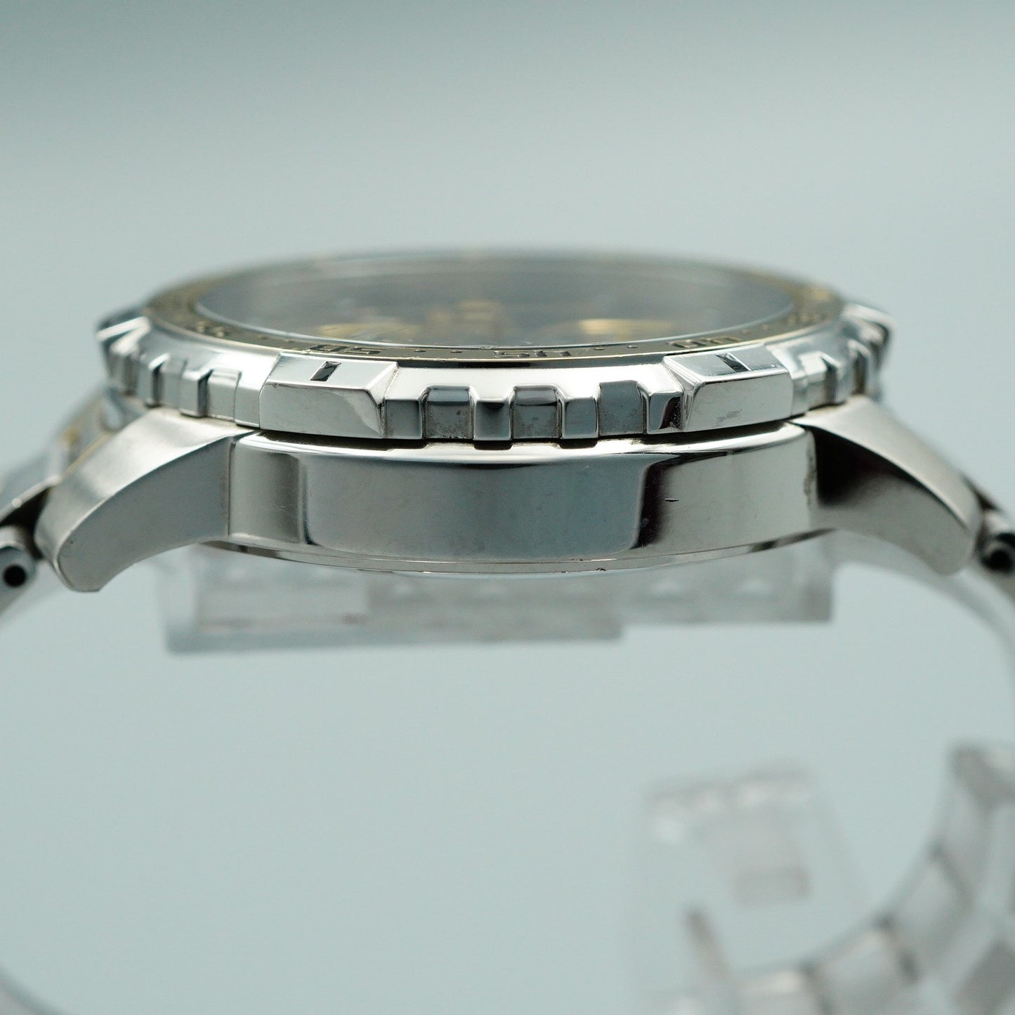 Vintage 1992 SEIKO Chronograph V172-0AT0 Solar Gray Round 44mm Mens Watch