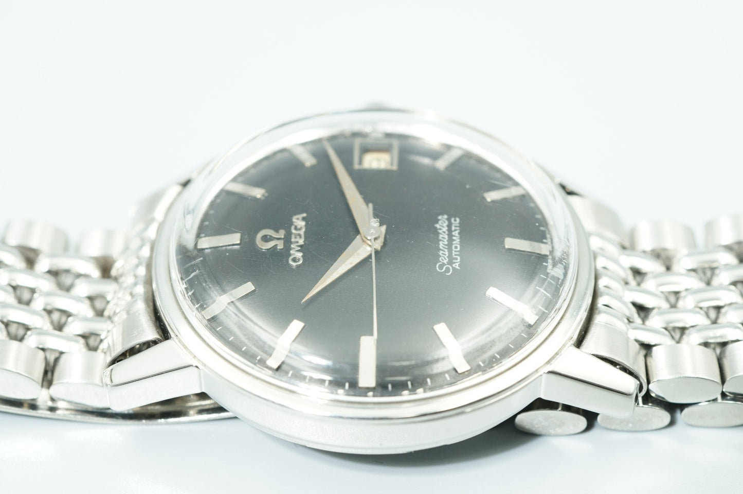 N MINT Vintage 1963 OMEGA Seamaster Cal.562 Automatic Black Dial 34mm Mens Watch