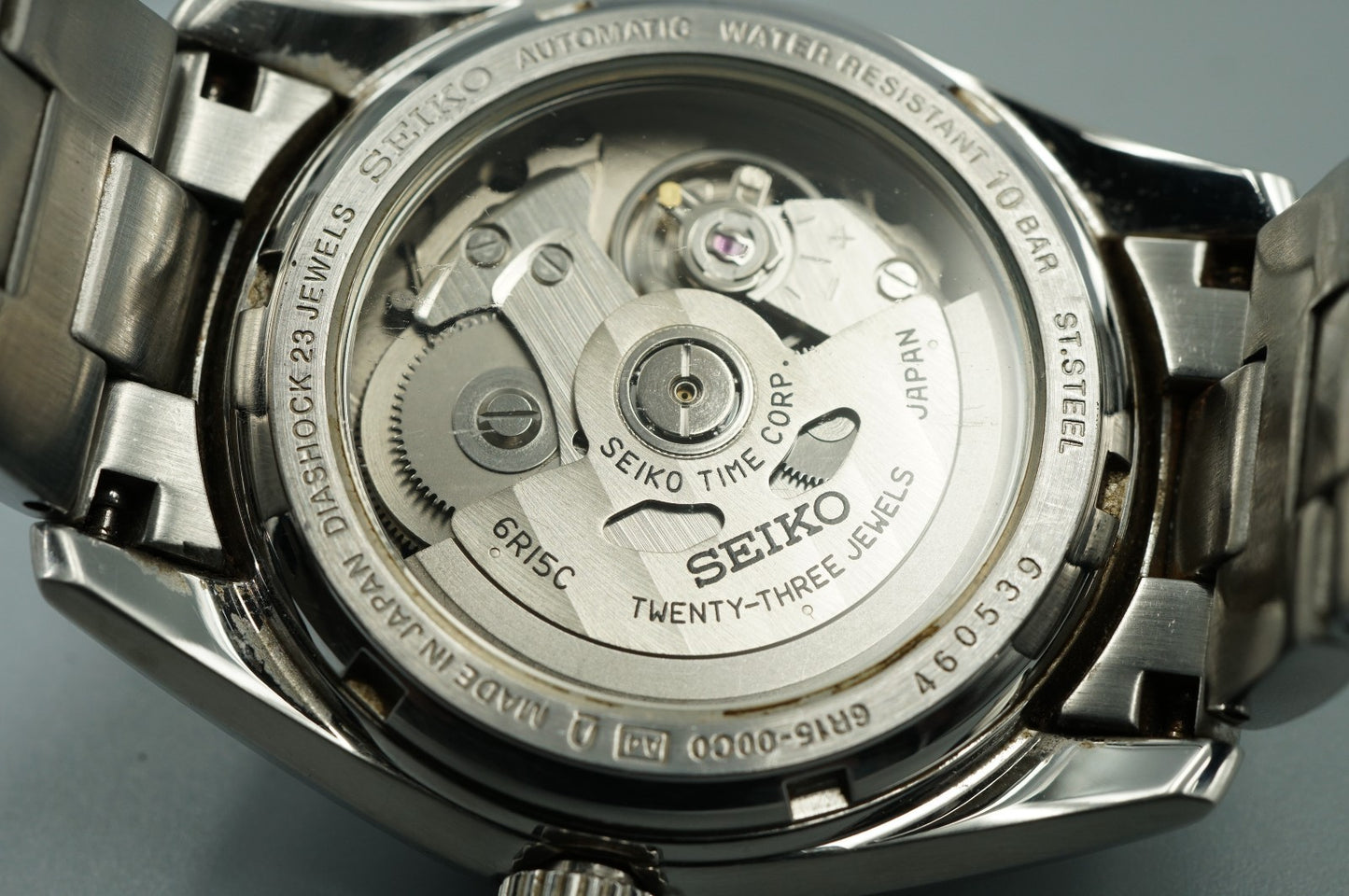 *NEAR MINT*  SEIKO Mechanical 6R15-00C0 Automa Black Dial Round 38mm Mens Watch