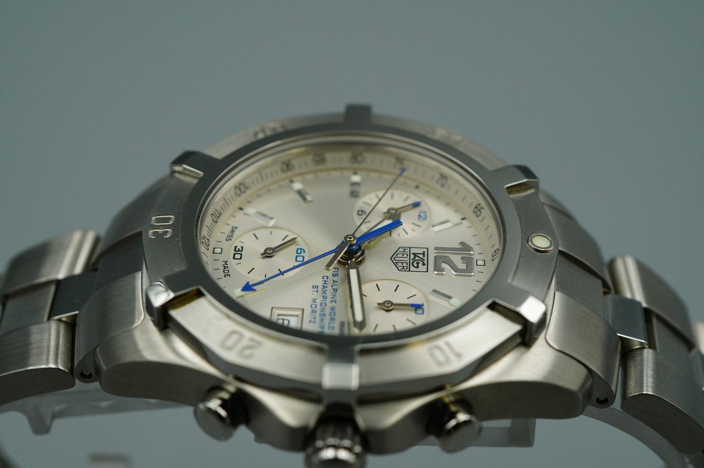 *TOP MINT* Vintage TAG HEUER  CN111C Quartz Silver Dial Round 40 mm Mens Watch