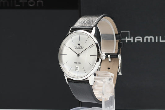 *MINT* HAMILTON intra-matic H38455751 Automatic Silver Dial Round Mens Watch