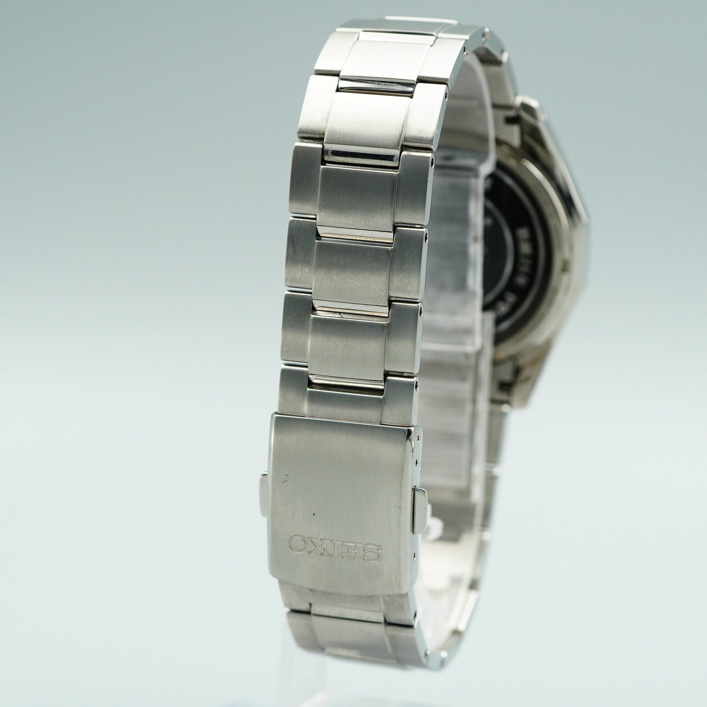 *TOP MINT* SEIKO 7B22-0BH0  Radio Wave Control Solar White 38mm Mens Watch