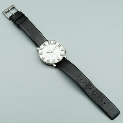 *MINT* Vintage SEIKO SPIRIT SOTTSASS 7T92-0TS0 Qz White Round 39mm Mens Watch