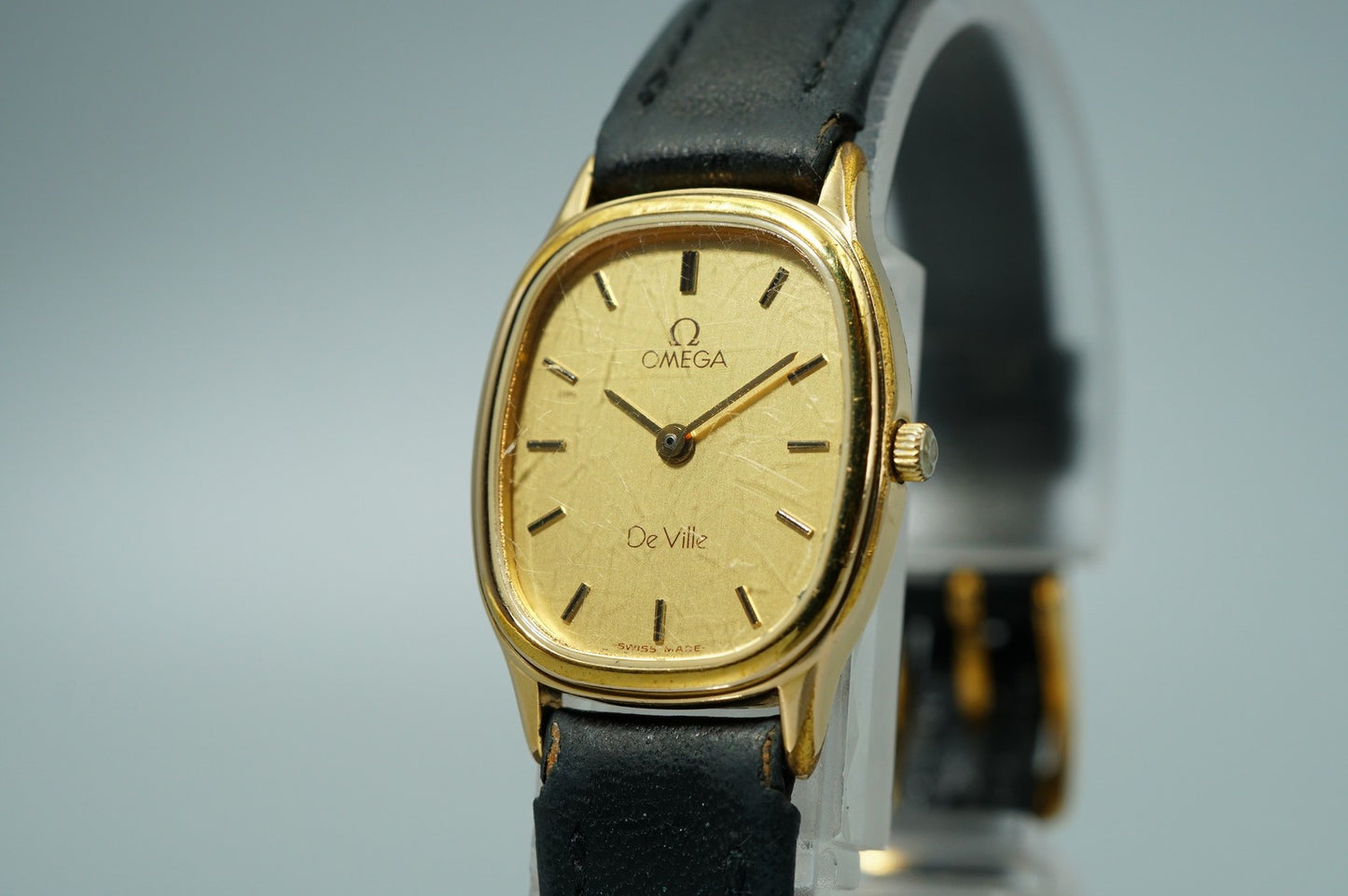 Exc+5 Vintage 1986 OMEGA De Ville Cal.1450 Ref.591.0281 Qz Gold 20mm Women Watch