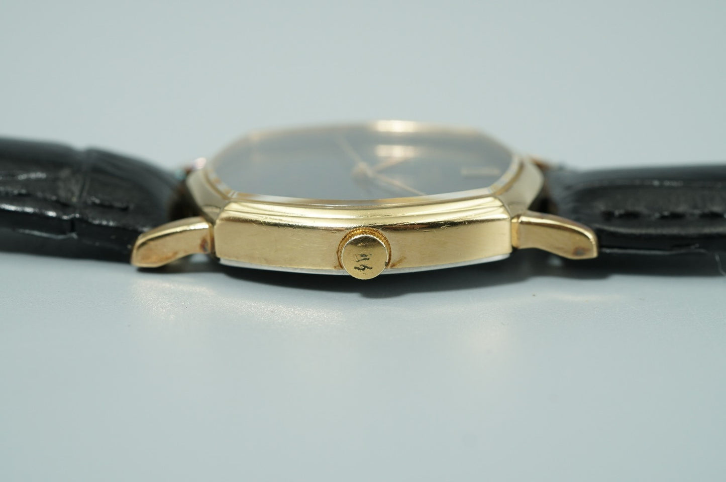 *Exc+5* Vintage 1980 SEIKO Chariot 5931-5350 Qz Black Hexagon 30mm Mens Watch