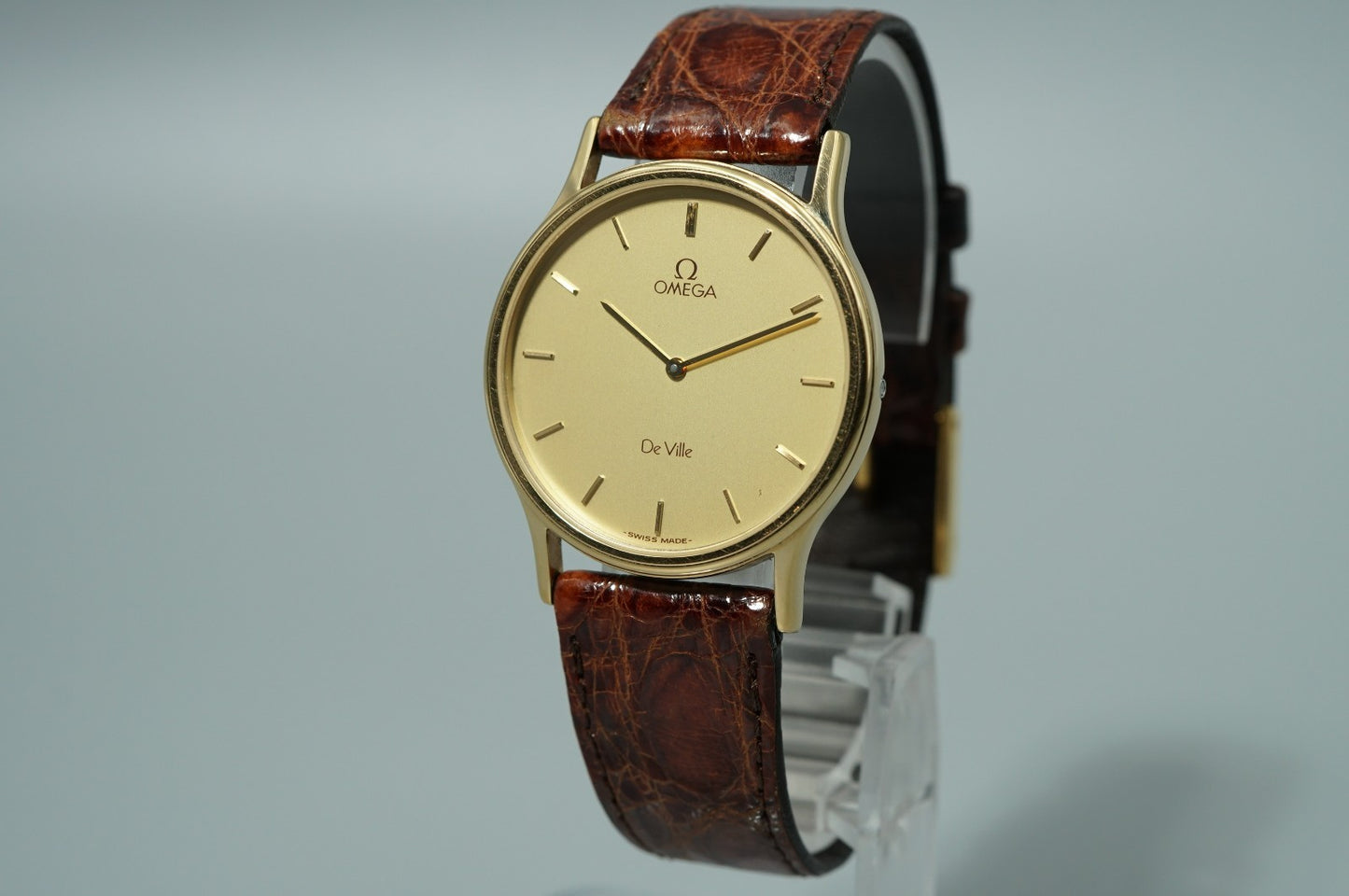 *NEAR MINT* Vintage 1980s OMEGA De Ville Cal.1365 Quartz Gold 31mm Mens Watch