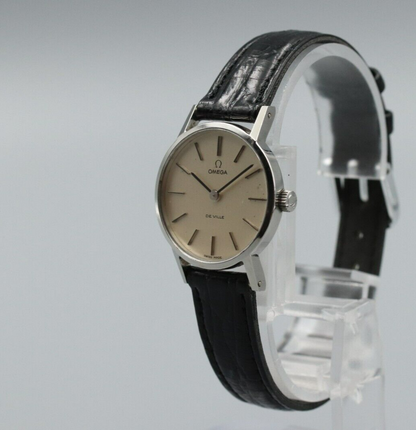 *NEAR MINT* Vintage OMEGA De Ville Hand Winding Silver Dial Round Mens Watch