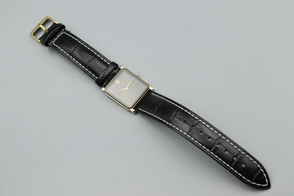 *Exc+5* Vintage SEIKO Dolce 7730-5040 Quartz Black Dial Tank Mens Watch JAPAN