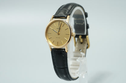 Exc+5 Vintage 1973 OMEGA De Ville Cal.625 Hand Wind Gold Round 24mm Women Watch