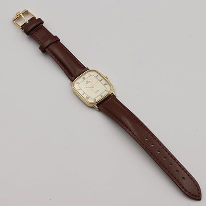 *NEAR MINT* Vintage 1979 OMEGA De Ville Cal.1417 Qz White Square 27mm Mens Watch