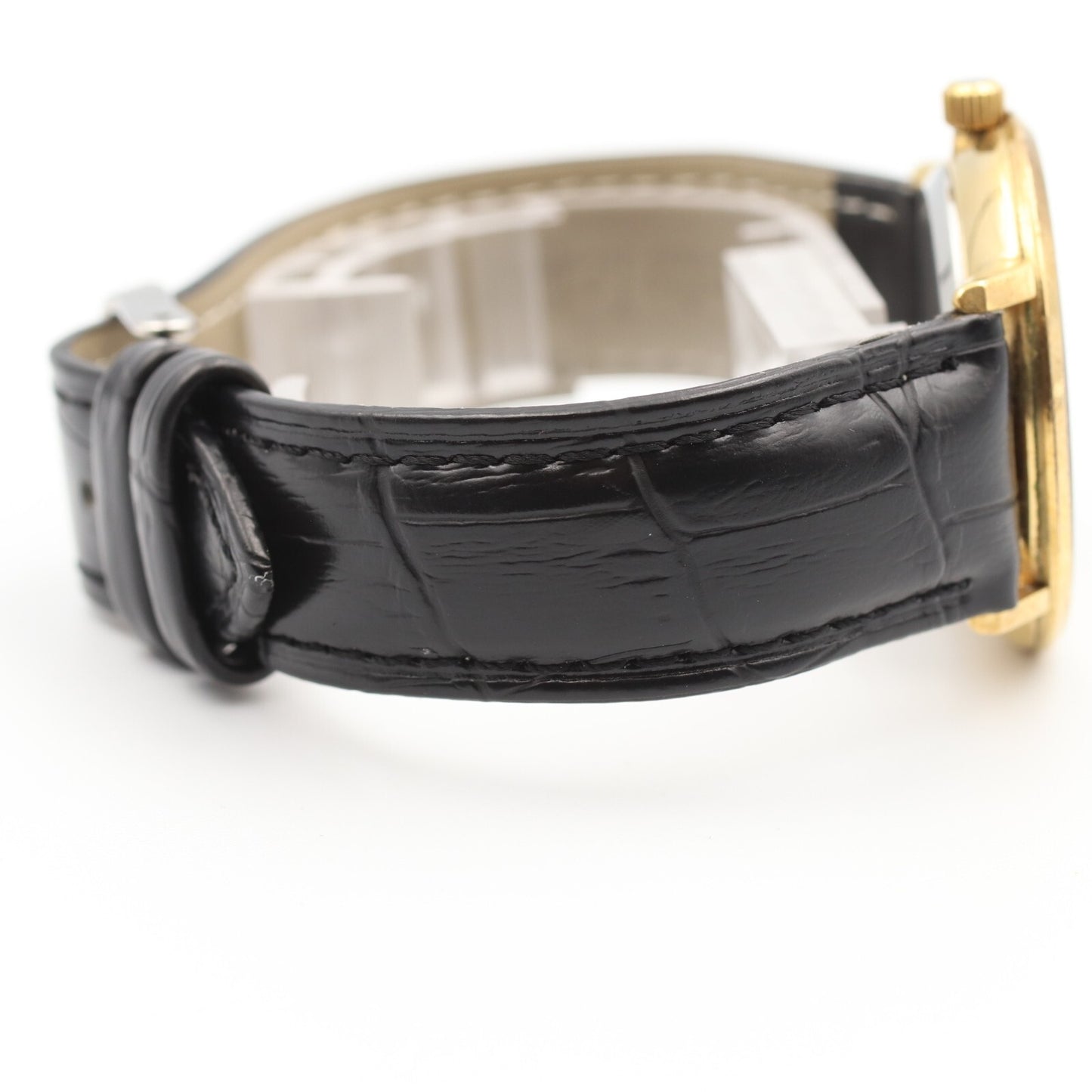 *NEAR MINT* Vintage 1980 OMEGA De Ville Cal.1330 Qz Gold Round 35mm Mens Watch