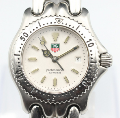 *N MINT* Vintage TAG HEUER Professional 200 S99.015 Quartz White Women Watch