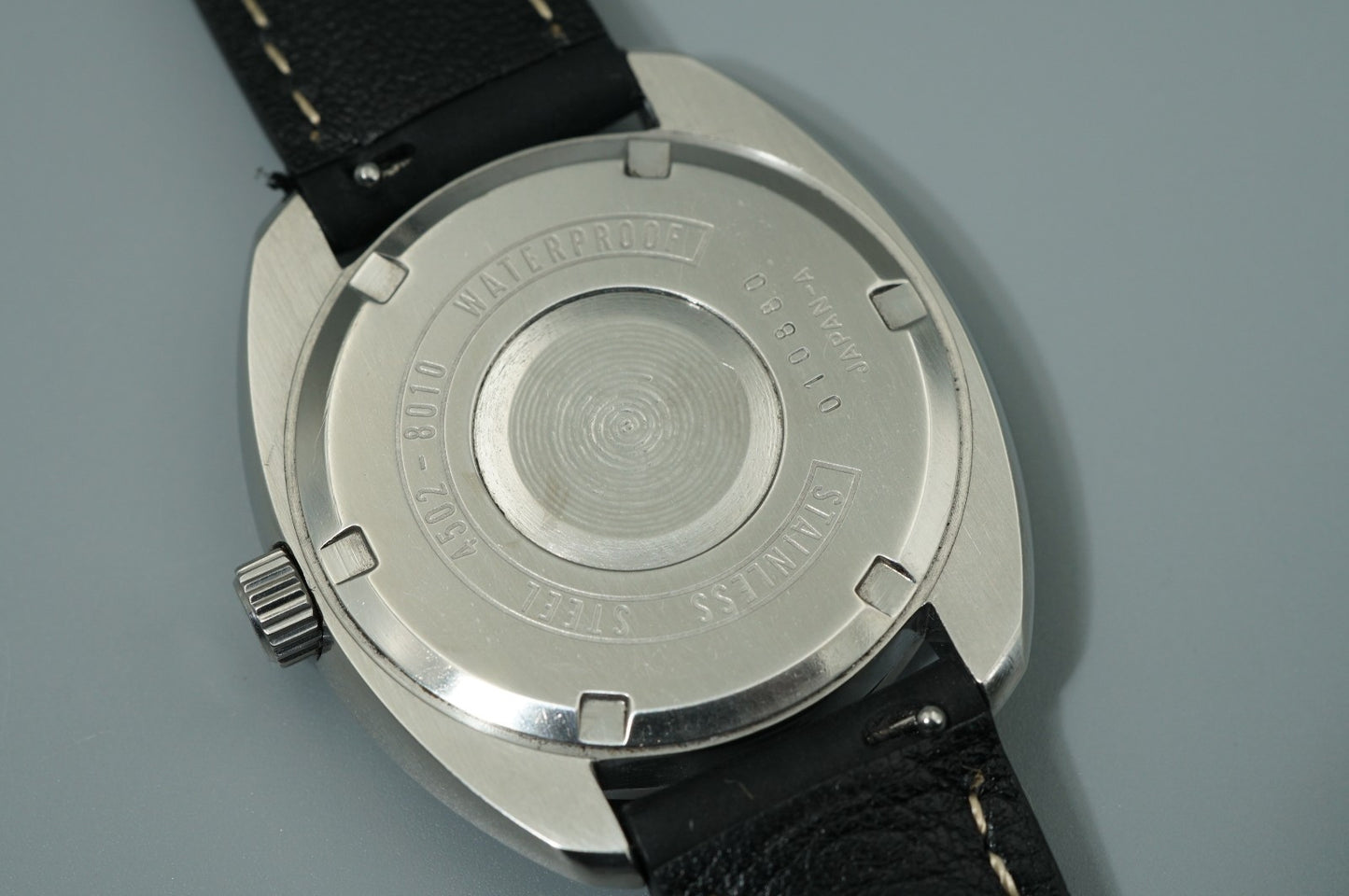 N MINT Vintage 1970s SEIKO KS HI-BEAT 4502-8010 Hand Wind White 38mm Mens Watch