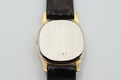 *N MINT* Vintage OMEGA De Ville Cal.1387 Qz White Dial Square 18mm Women Watch