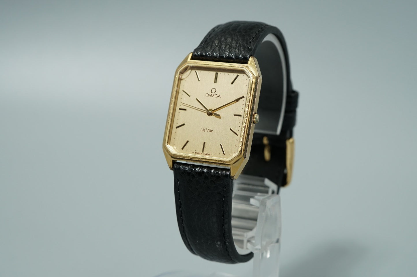 *Exc+4* Vintage 1982 OMEGA De Ville Cal.1417 Qz Gold Octagon 25mm Women Watch