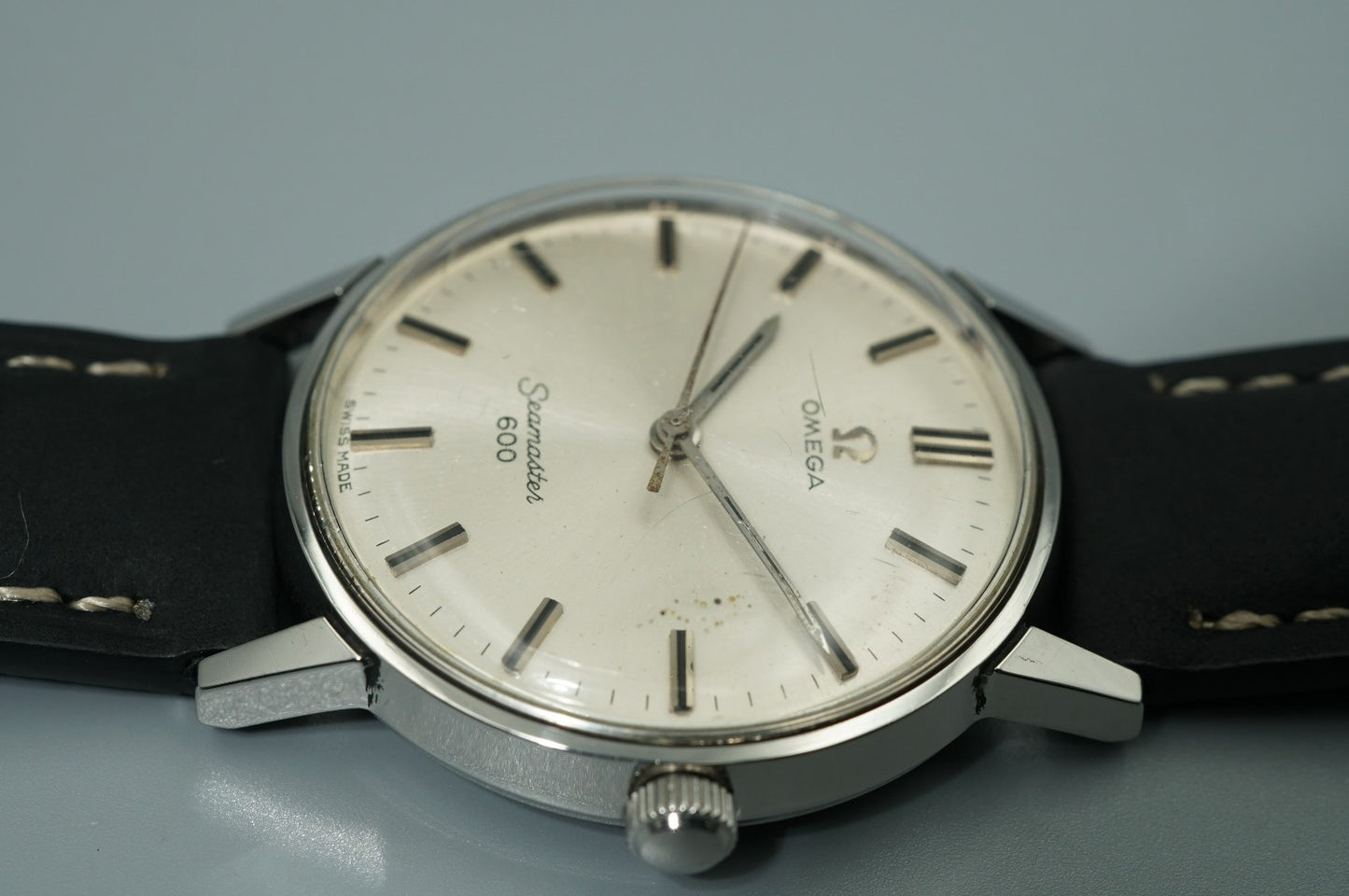 N MINT Vintage 1964 OMEGA Seamaster Cal.601 Hand Winding Silver 34mm Mens Watch