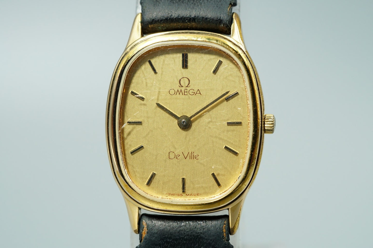Exc+5 Vintage 1986 OMEGA De Ville Cal.1450 Ref.591.0281 Qz Gold 20mm Women Watch