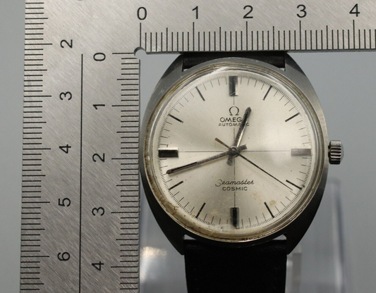 *Exc+4* Vintage OMEGA Seamaster Tool 107 Auto Silver Closs Line Dial Mens Watch