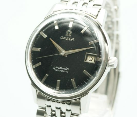 N MINT Vintage 1963 OMEGA Seamaster Cal.562 Automatic Black Dial 34mm Mens Watch
