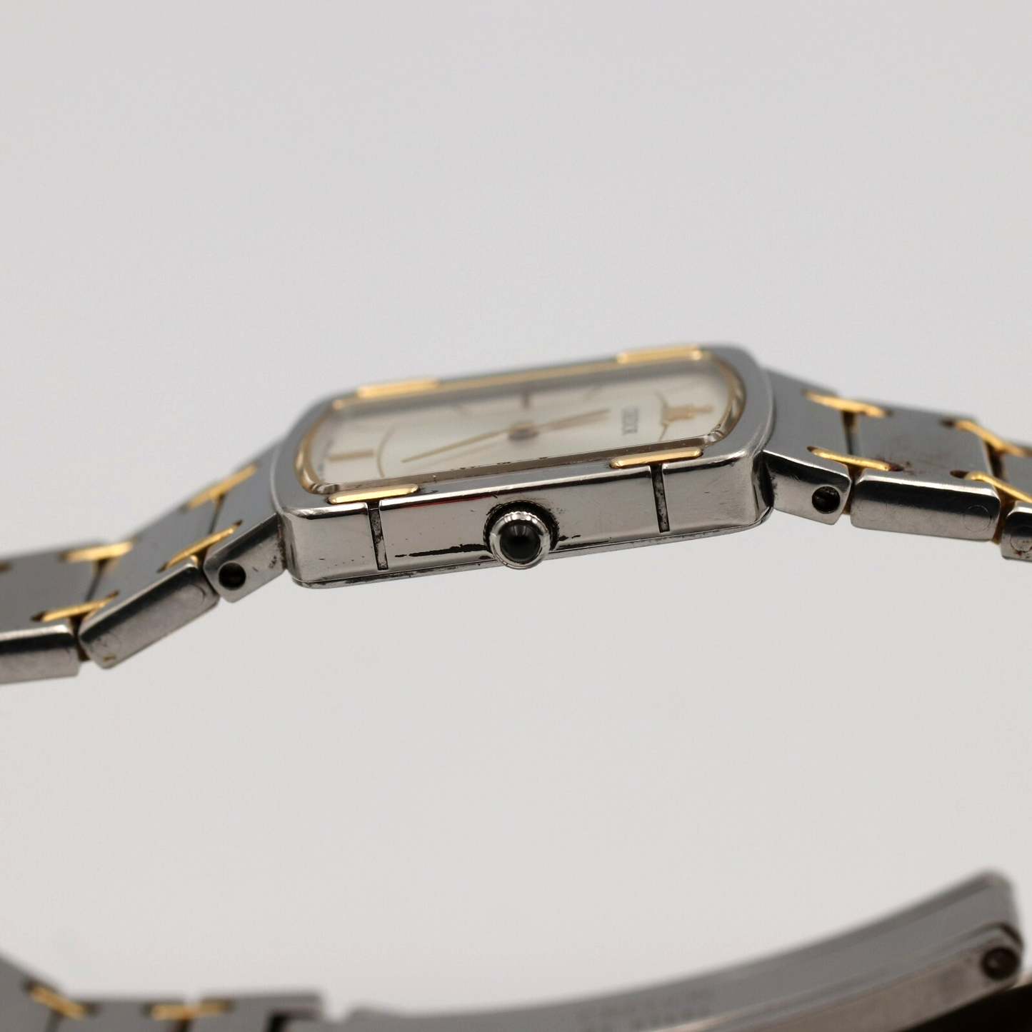 Exc+5 Vintage 1990s SEIKO CREDOR 2F70-5600 Qz Silver Rectangle 27mm Women Watch