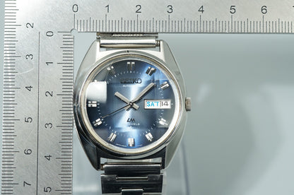 *Serviced* Vintage SEIKO Lord Marvel 5606-7231 Automa Blue Round 35mm Mens Watch