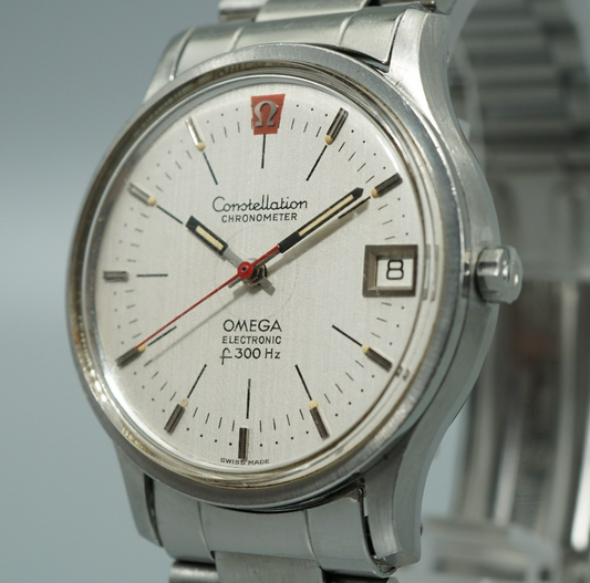 *NEAR MINT* Vintage OMEGA Constellation Cal.1250 Qz White Round 35mm Mens Watch