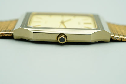 *NEAR MINT* Vintage 1986 SEIKO Dolce 9531-5160 Qz Gold  Square 28mm Women Watch