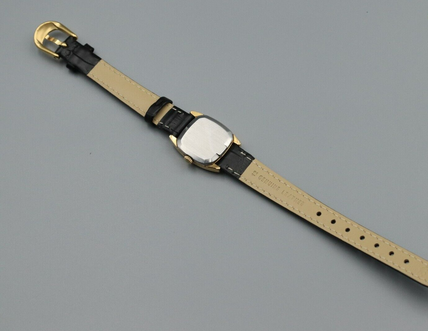 *Exc+5* Vintage OMEGA De Ville Cal.625 Hand Winding Gold Dial Square Women Watch