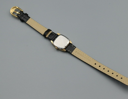 *Exc+5* Vintage OMEGA De Ville Cal.625 Hand Winding Gold Dial Square Women Watch