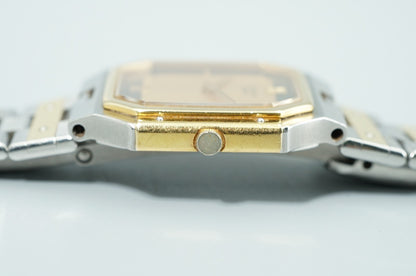 *Exc+5* Vintage SEIKO CREDOR 8420-5360 Quartz Gold Square 23mm Women Watch