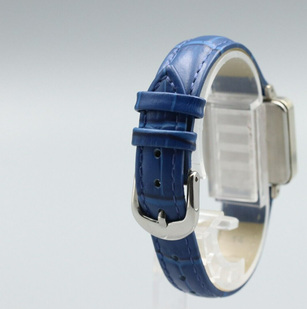 *NEAR MINT* Vintage OMEGA De Ville Hand Winding Blue Dial Square Mens Watch
