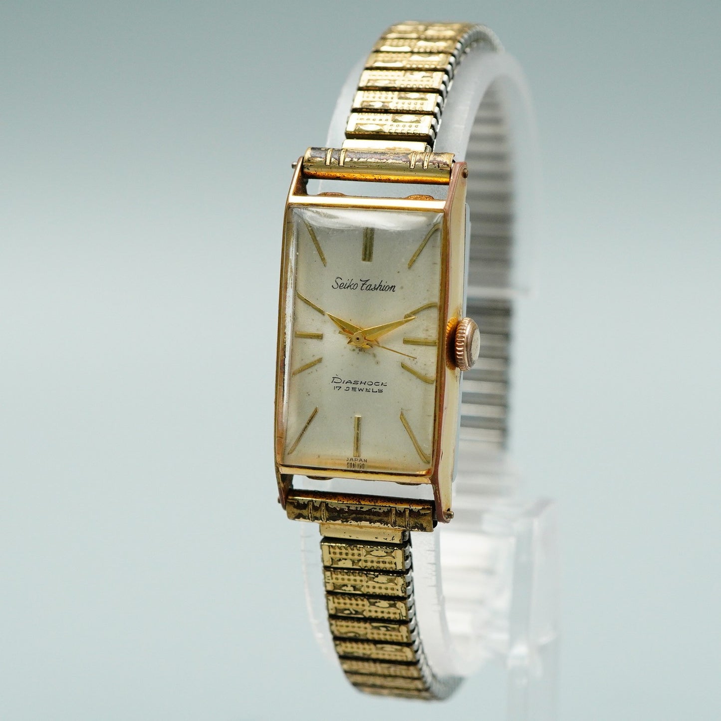 Exc+5 Vintage 1971 SEIKO DIASHOCK 5601 Hand Wind Gold 17 mm Women Watch