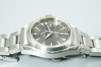 Vintage 1980s OMEGA Seamaster Aqua Terra Cal.1424 Quartz Gray 30mm Women Watch