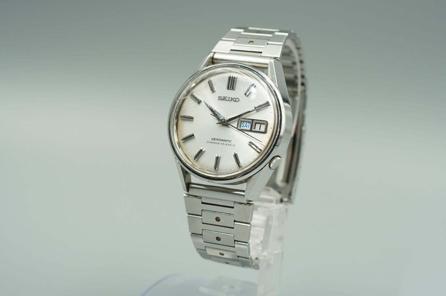 *Exc+4* Vintage 1967 SEIKO SEIKOMATIC 6216-9000 Automatic Silver 37mm Mens Watch