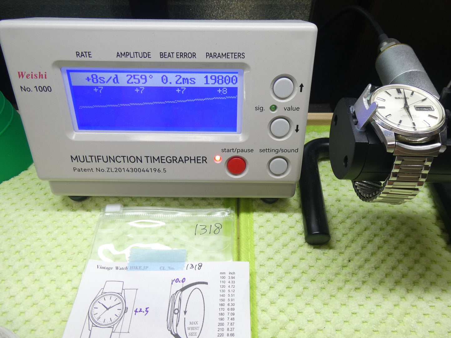 *N MINT* Vintage 1967 SEIKO MATIC-P 5106-8010 AT Silver Round 36mm Mens Watch