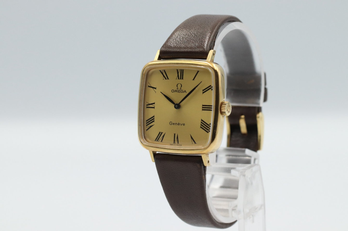 N MINT* Vintage OMEGA De Ville Cal.625 Hand Winding Gold Square Dial Women Watch