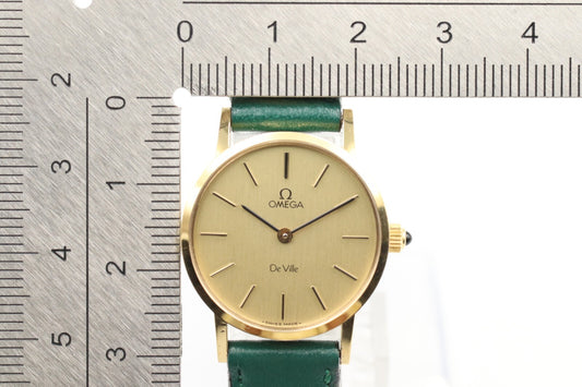 OH *N MINT* Vintage OMEGA De Ville Cal.625 Hand Winding Gold 24mm Women Watch