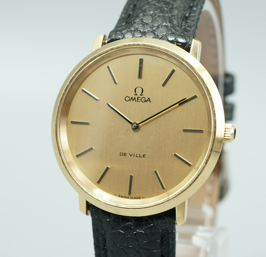 Vintage 1973 OMEGA De Ville Cal.625 Ref.111.0107 Hand Wind Gold 33mm Mens Watch