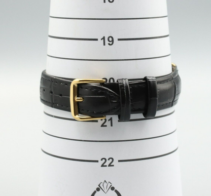 *NEAR MINT* Vintage OMEGA De Ville Cal.1417 Quartz Black Dial Mens Round Watch