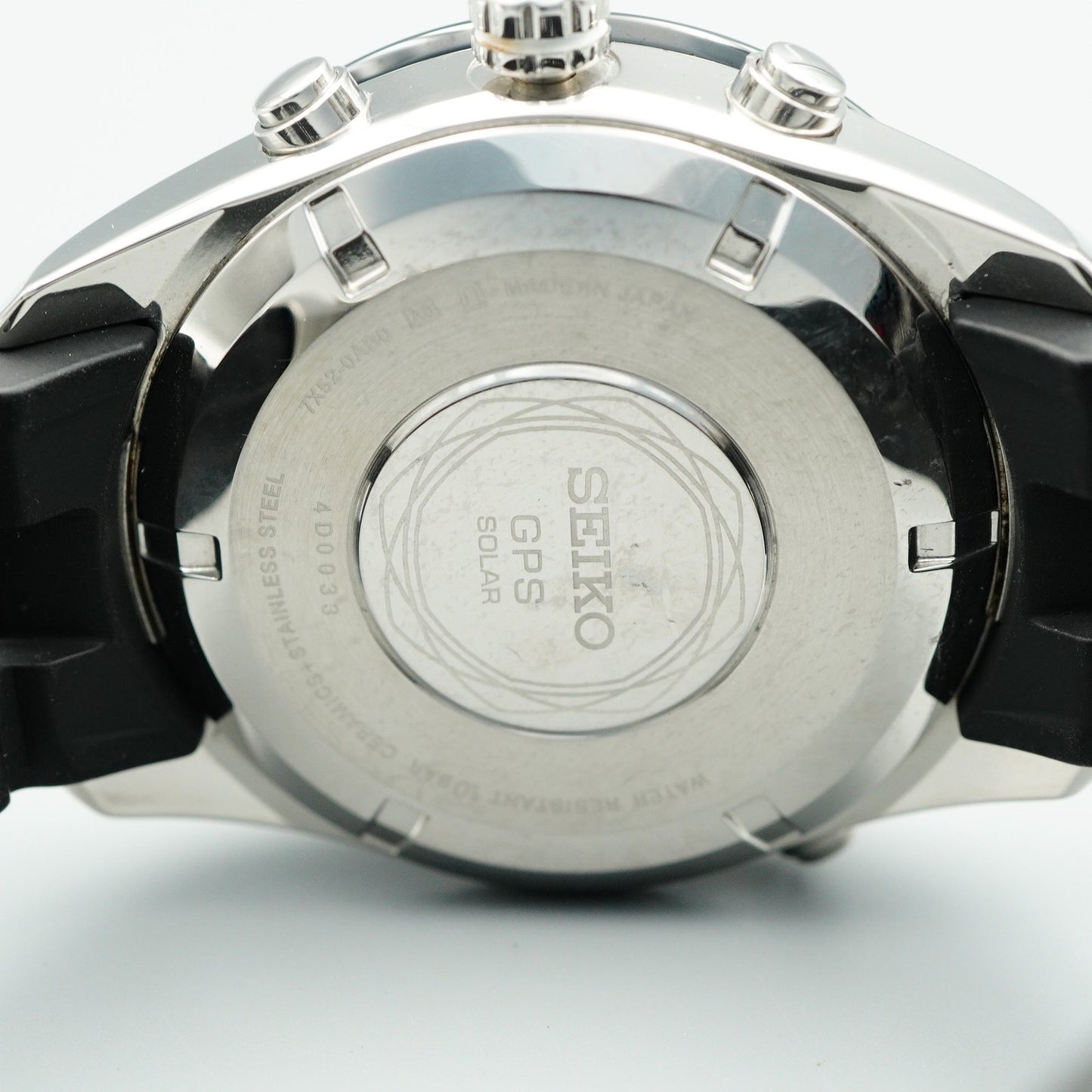 *N MINT Box & Paper* SEIKO ASTRON 7X52-0AB0 Solar Black Round 47mm Mens Watch