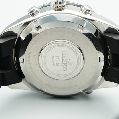 *N MINT Box & Paper* SEIKO ASTRON 7X52-0AB0 Solar Black Round 47mm Mens Watch