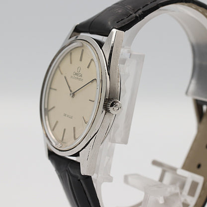 *N MINT* Vintage 1973 OMEGA De Ville Cal.711 Automa White Round 34mm Mens Watch