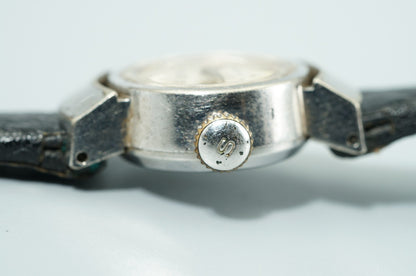 *Exc+4* Vintage 1964 SEIKO Solar Hand Winding Silver Dial Round 17mm Women Watch