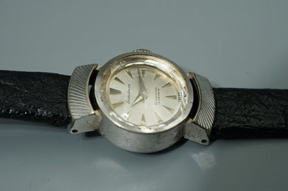 *Exc+4* Vintage 1964 SEIKO Solar Hand Winding Silver Dial Round 17mm Women Watch