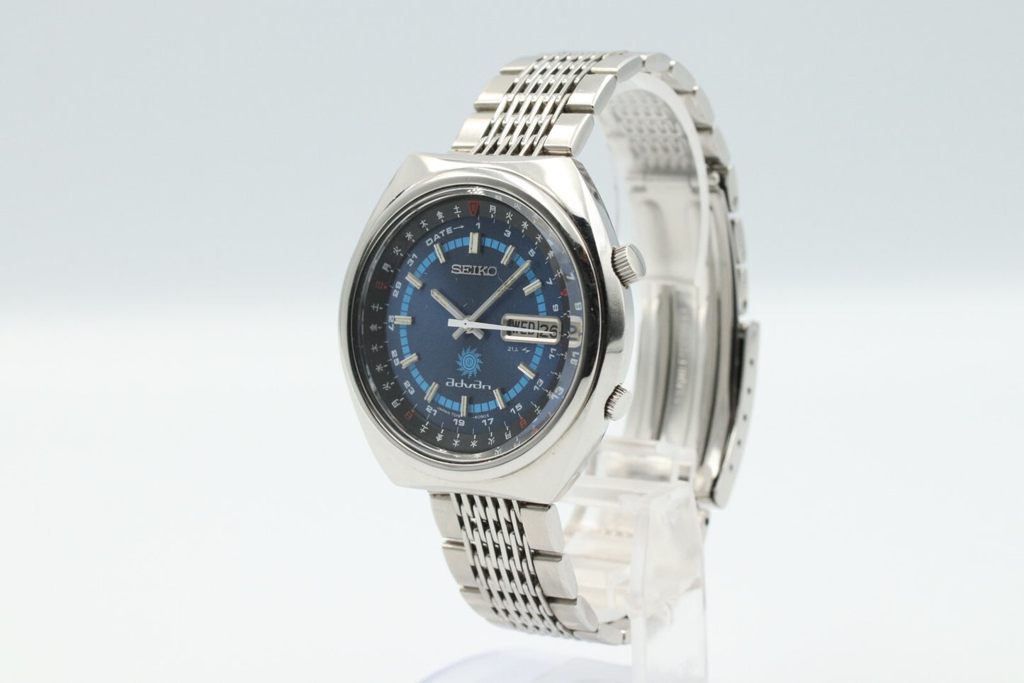 Serviced! *TOP MINT* SEIKO advan 7019-6050 Automatic Blue Dial 39mm Mens Watch