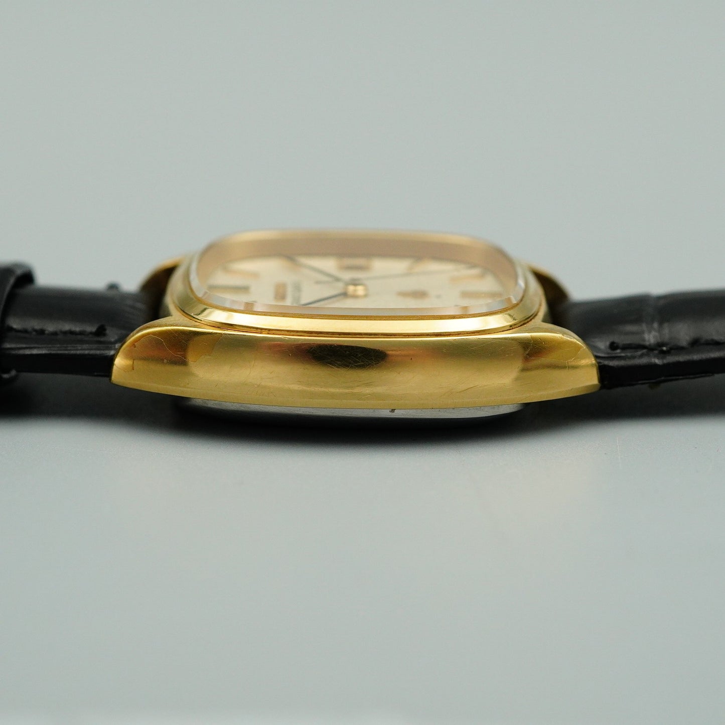 *Exc+5* Vintage 1975 SEIKO GRAND 4842-5011 Quartz Gold Square 34mm Mens Watch