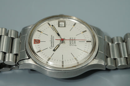 *NEAR MINT* Vintage OMEGA Constellation Cal.1250 Qz White Round 35mm Mens Watch