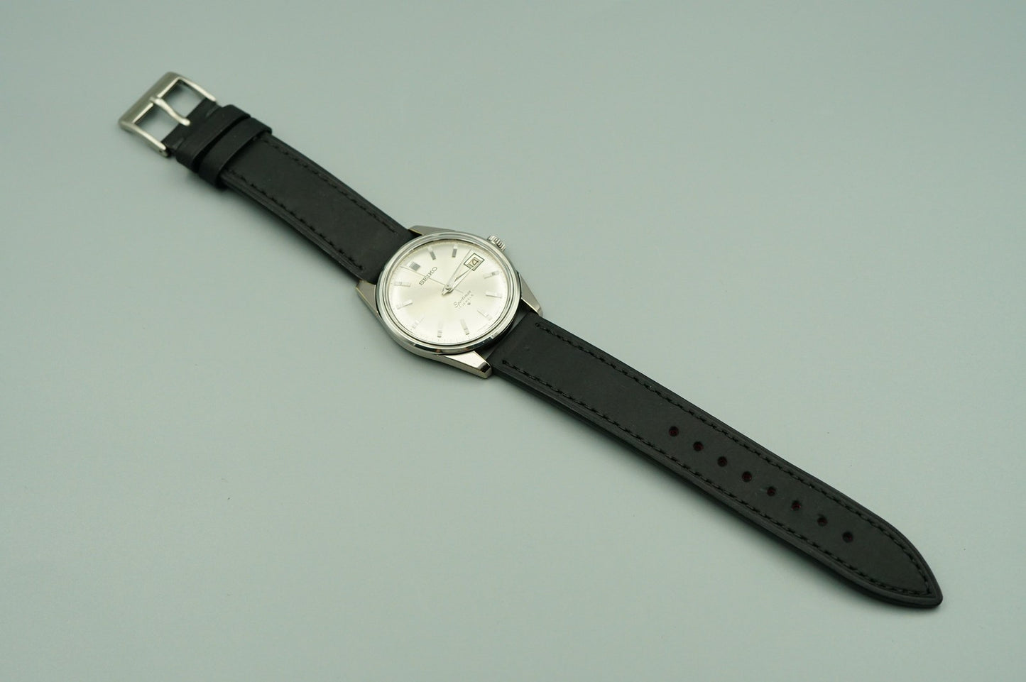 *MINT*Vintage 1977 SEIKO Sportsman 6602-9981 Hand Wind Silver 36mm Mens Watch